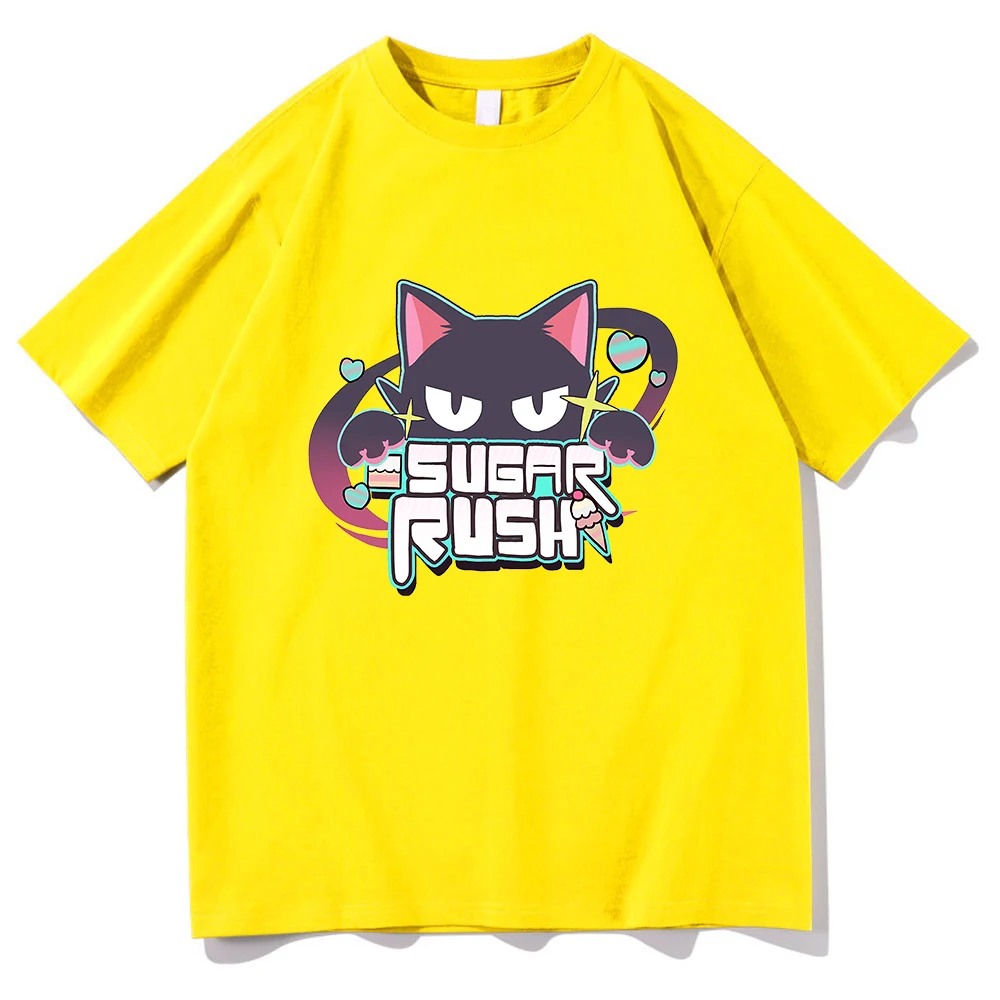 Blue Anime Archive Sugar Rush T Shirt Fashion Men Harajuku