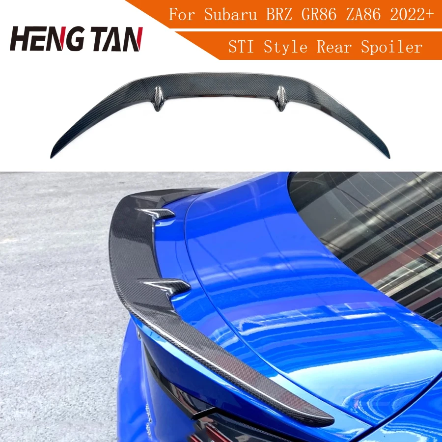 

For Subaru BRZ Toyota GR86 ZN8 2022+ Rear Trunk Duck Lip Spoiler STI Style FRP/Carbon Fiber Car Rear Trunk Spoiler Wing Lip