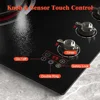 30" Electric Ceramic Cooktop 4 Burner Built-in Stove Top Touch Knob Control 6700W Child Lock 4