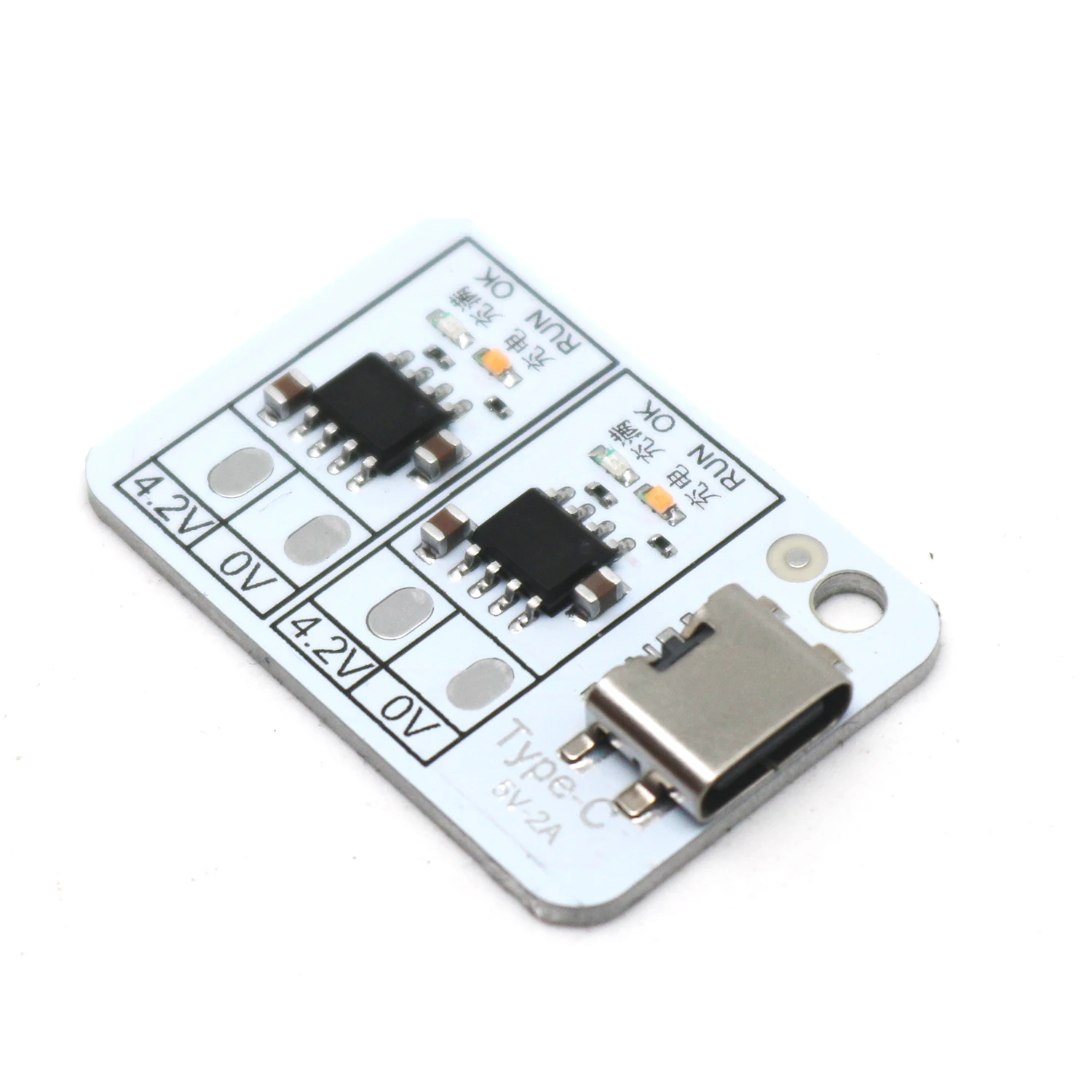 Module chargeur lithium 2 canaux USB-C 1A 4.2V avec protection