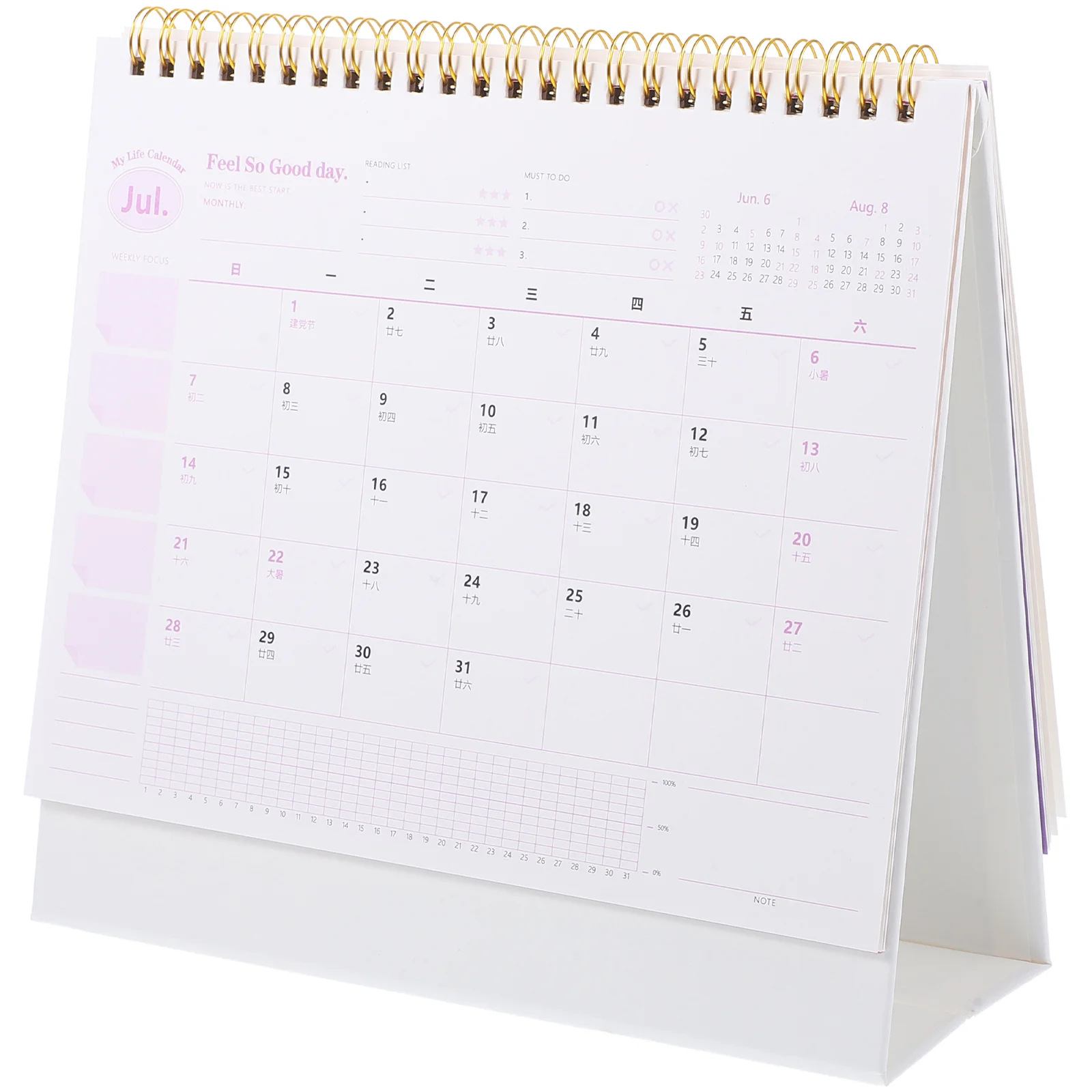 

Time Management Countdown Calendar Dayplanner Desk 2024 Standing Flip Home Furnishing Decor Paper Desktop Fashion