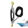 Rope Hoist Pulley System 5:1 Lifting Power 3/8 Rope Pulley Hoist 2200 Lbs Breaking Strength Heavy Duty Pulley System Rope Pulley 1
