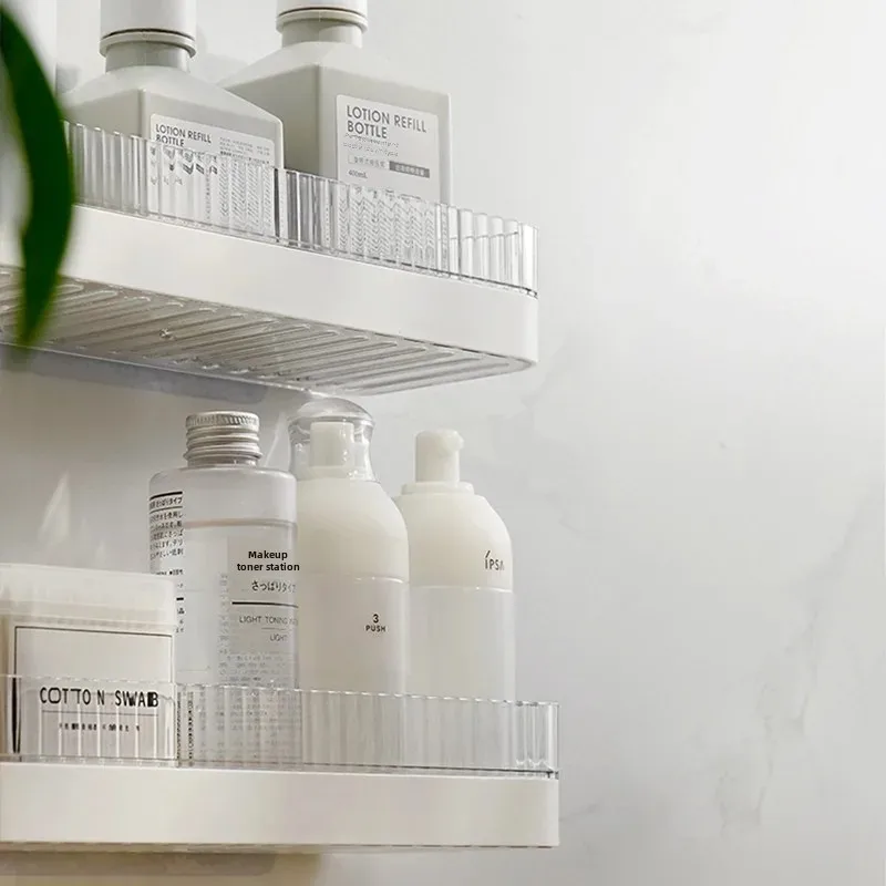 Original Bathroom Storage Rack Cosmetic Miscellaneous Items Toilet Wall Mounted No Nail Hole Drilling Required