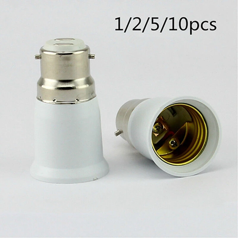 1 pc B22 to E27 Light Lamp Bulb Socket Base Converter Edison Screw to Bayonet Cap Home Kitchen Supplies socket converter,lamp socket adapter