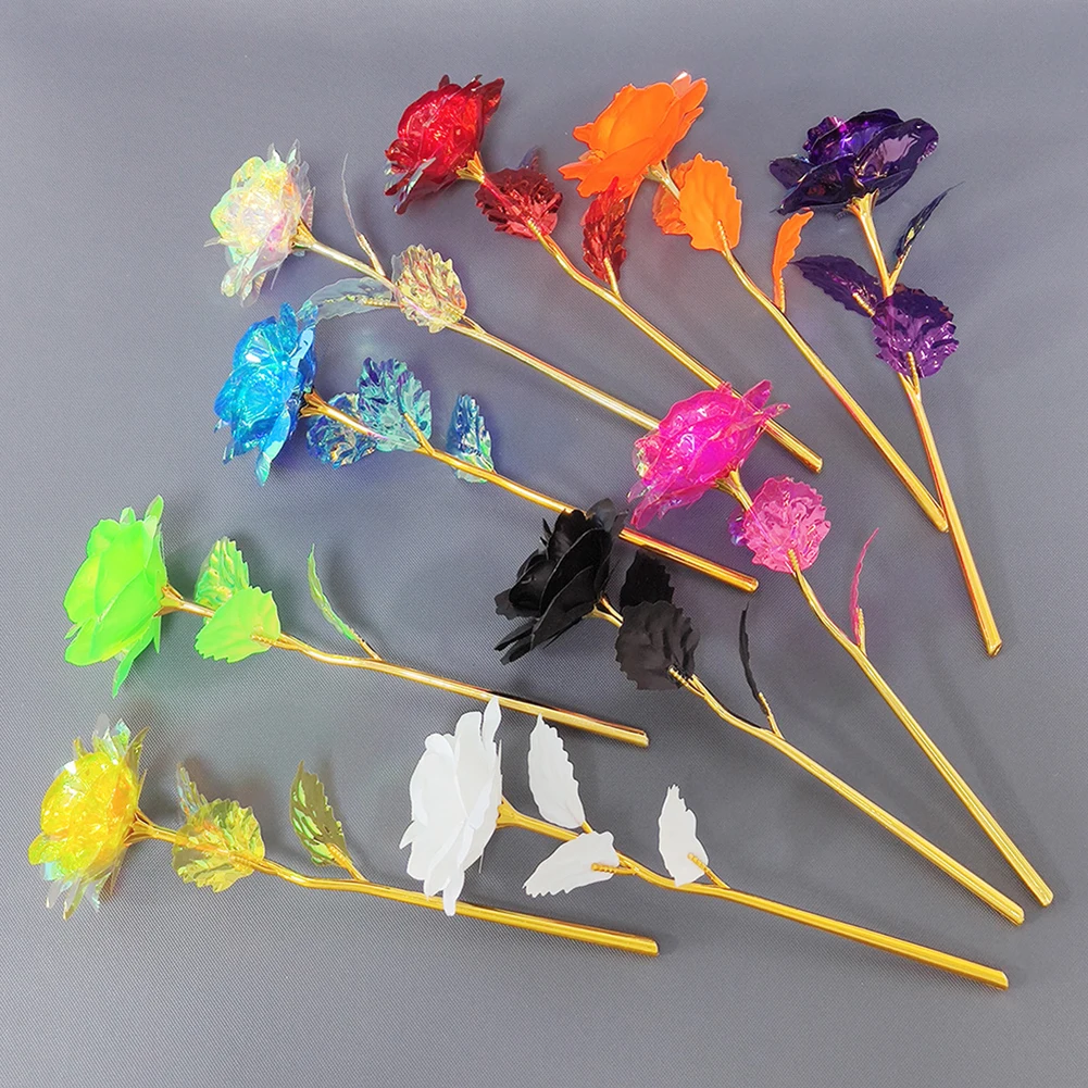 ArtificialGoldFlowers24KFoilPlatedRoseValentinesDayGiftfor