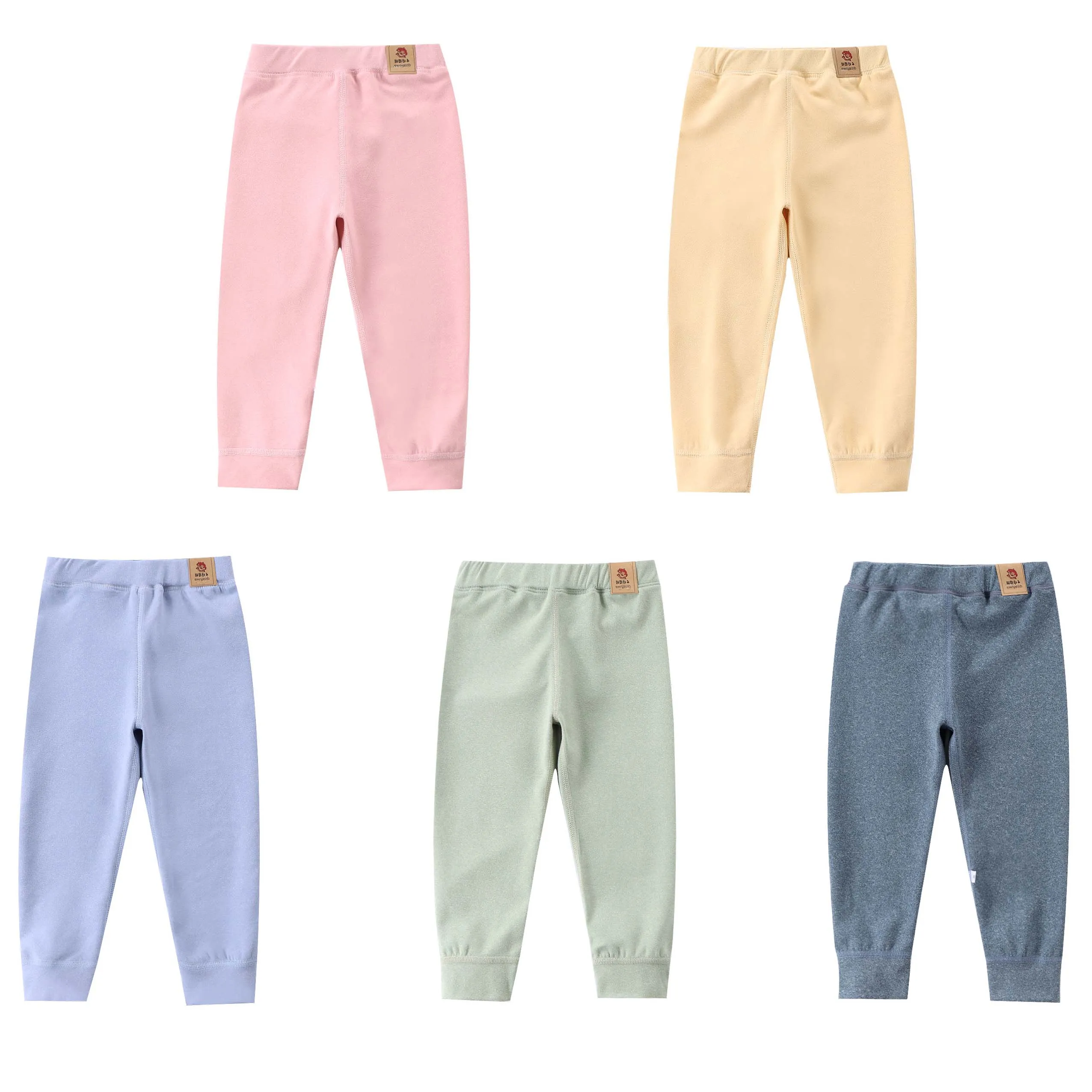 Boy Kids Winter Warm Slim Fit Render Pants Baby Girls Cute Solid Color Fleece Warm Leggings Children Cotton Trousers Large Size