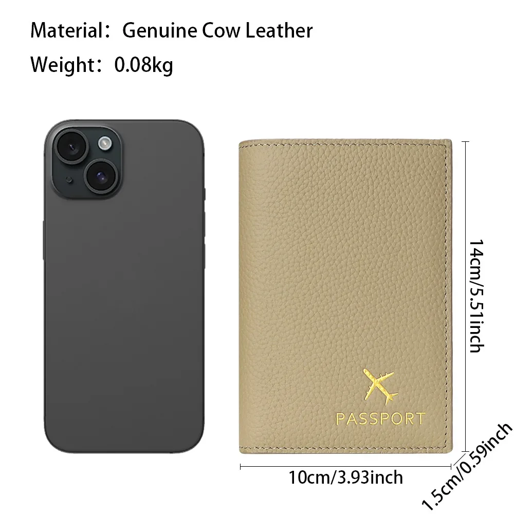 URBAN MASTER New Genuine Leather Unisex Passport Wallet, Fashion Multi-card Slots Card Holder, Perfect Purse for Daily Use 1637