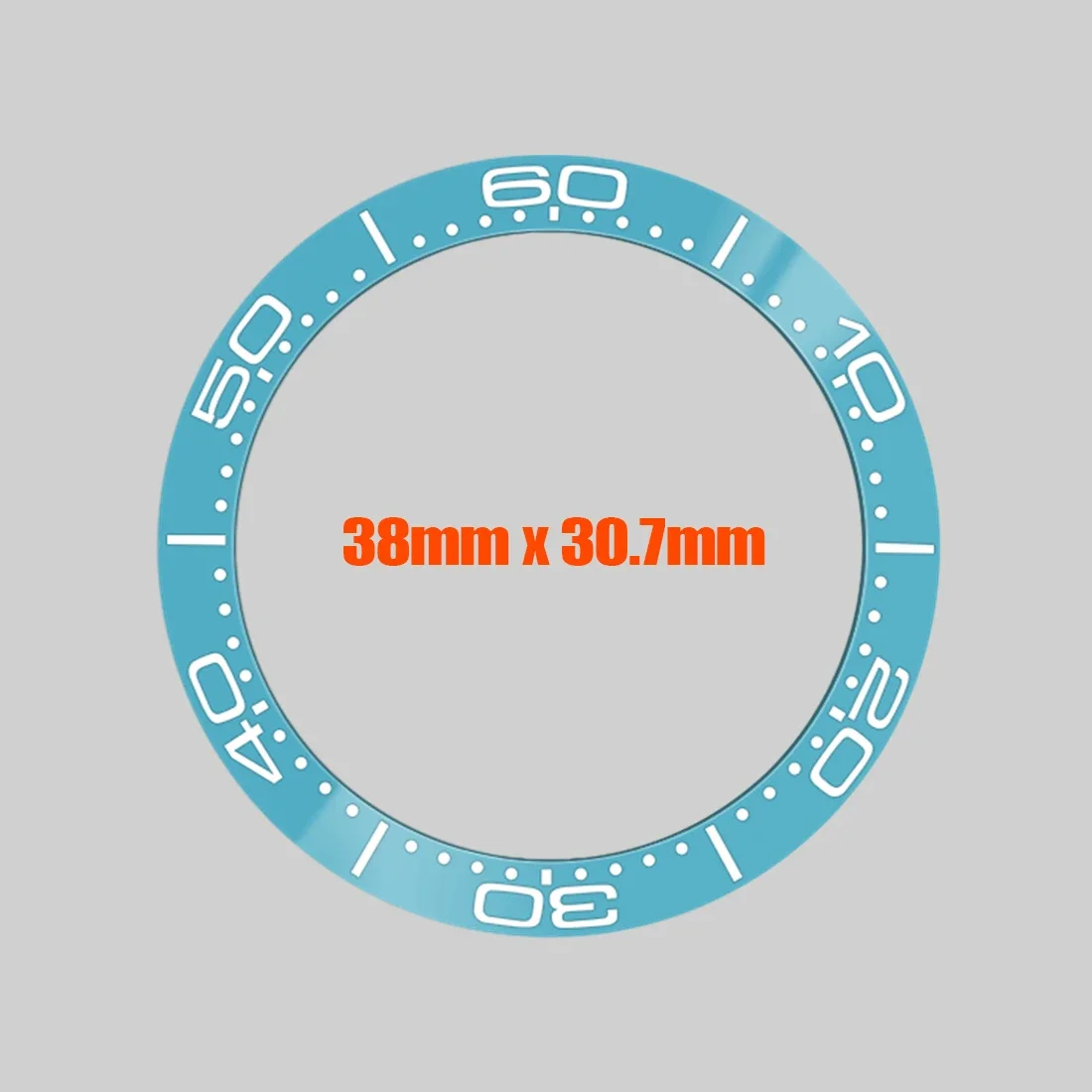 38mmx30.7mm Seamaster Ceramic Bezel Insert Fit for Sub SRPD Seamaster 300 Watch Case 60 min index Curved Bezel Ring Parts