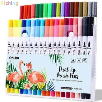 Ohuhu 36 60 100 Colors Art Markers Set, Dual Tips Coloring Brush Fineliner  Color Marker Pens, Smooth, Sturdy Dual Tips - Art Markers - AliExpress