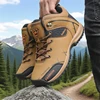 أحذية المشي لمسافات طويلة للرجال مقاومة للماء مريحة ومتينة لربيع الخريف والتخييم والمشي لمسافات طويلة والسفر والصيد أحذية عمل مضادة للانزلاق