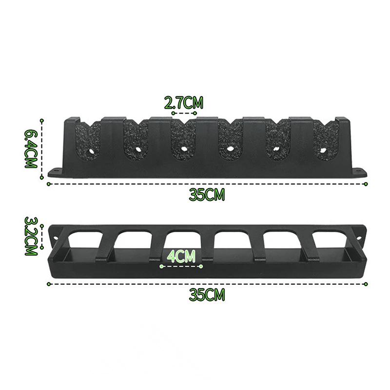Fishing Rod Holders 6-Rod Rack Vertical Pole Holder Wall Mount Modular For Garage Fishing Pole Display Stand Fixed Frame