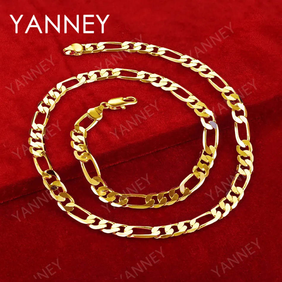 Acquista Collana Girocollo In Oro Massiccio Con Perline Uomo 18k Giallo