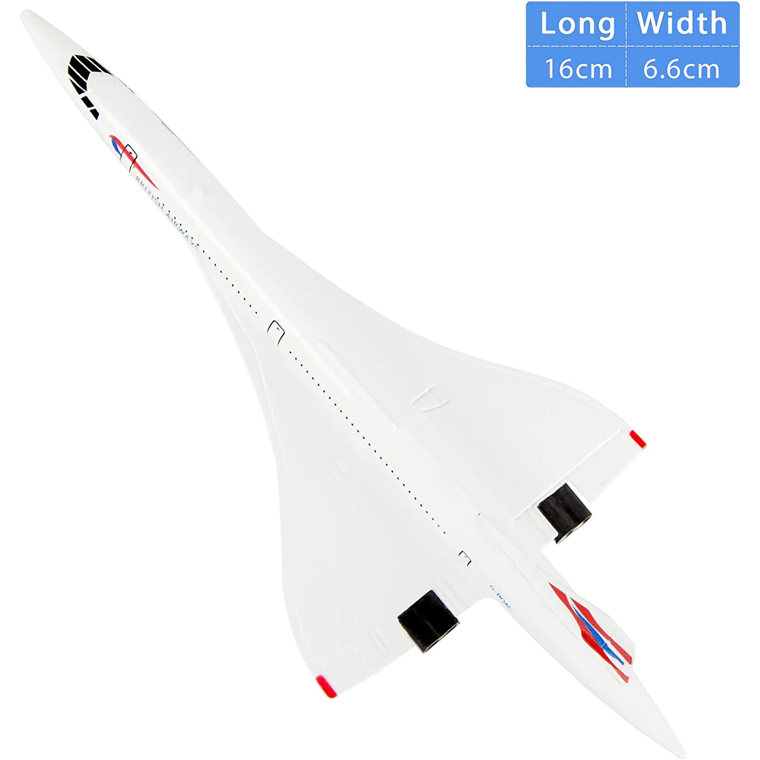 Retro 1:400 Scale Airplane Model Diecast Planes 16cm British F-BVFB Concorde Model Plane With Stand Static Display Home Decora