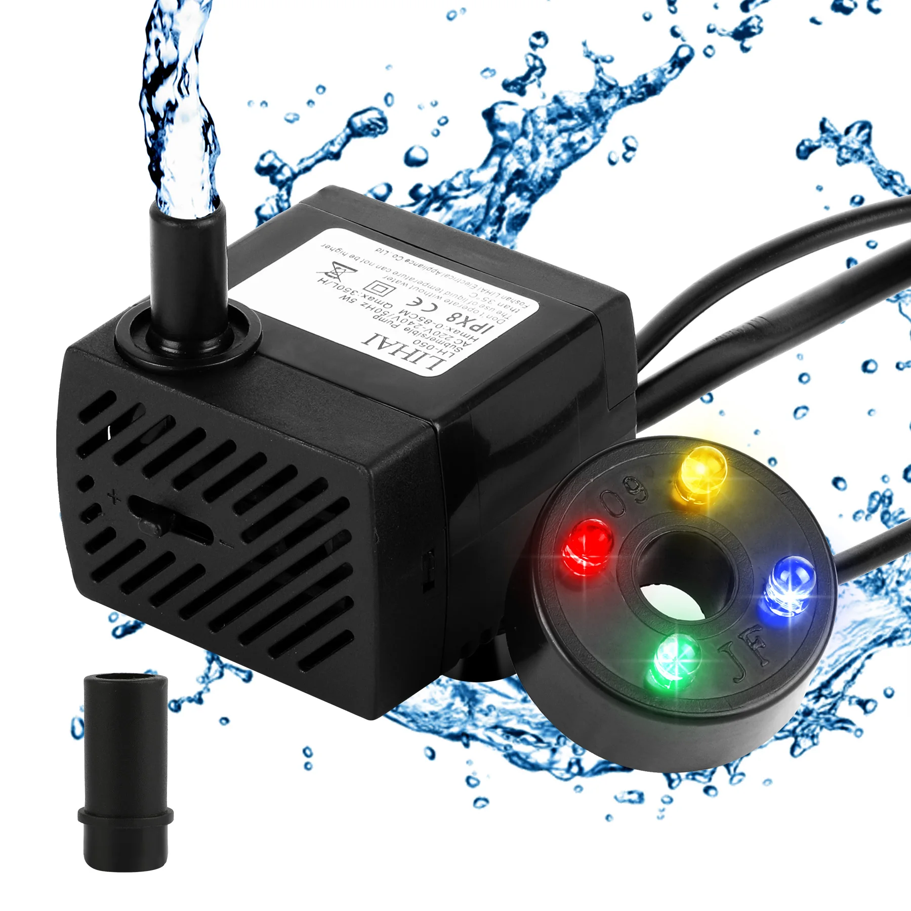 Acquario 220V 5W Pompa Dell'Acqua Sommergibile Led Acquario Fontana Serbatoio Per Laghetto Per Pesci Spina Europea Pompe Per Acqua Aquario Kit Per Ani