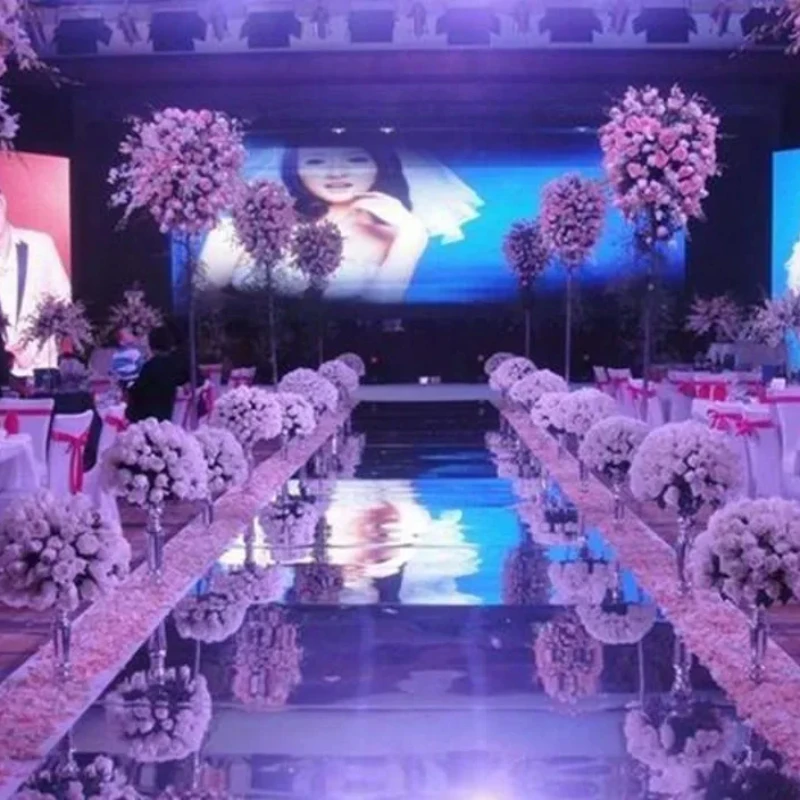 Luxury White Mirror Carpet Aisle Runner With Gold And Silver Double-sided For Roman Wedding Favors Party Decoration In Stock