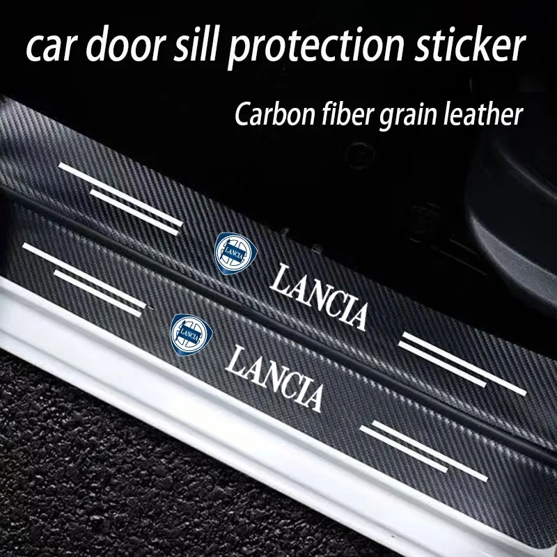 Soglia auto lato porta anti-stepping protezione adesivo scatola posteriore  accessori paraurti per Lancia ypsilon delta musa nera thema - AliExpress