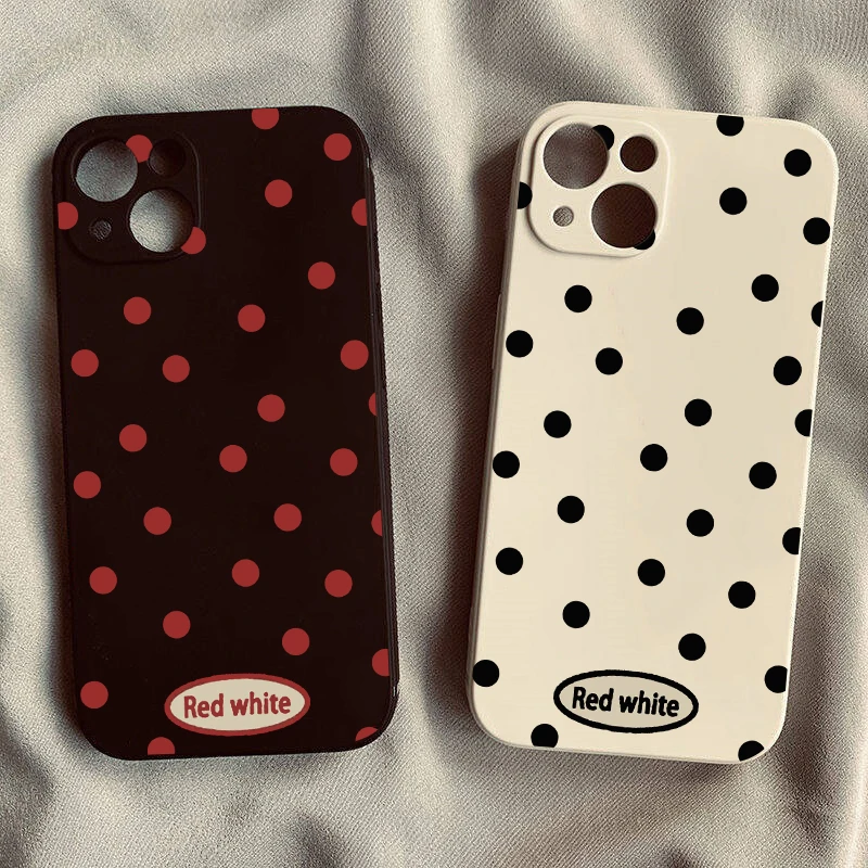 Charming Polka Dot Shockproof Silicone Phone Case