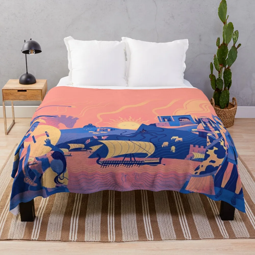 

Epic Trilogy Landscape - Summer Throw Blanket cosplay anime Furry Blankets