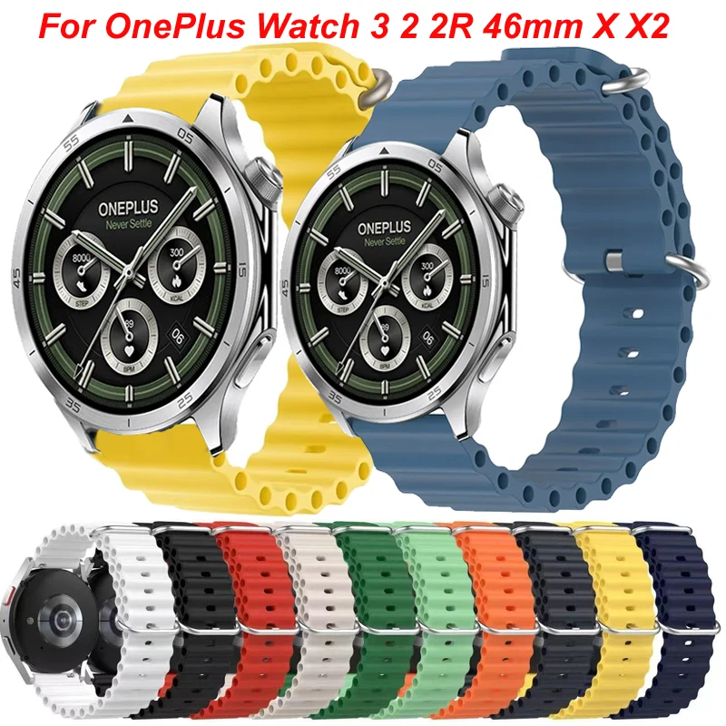 Ocean Loop 22mm Sport Silicone Strap Wristband Bracelet