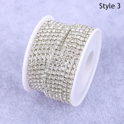 Glamorous Crystal Rhinestone Trim Chain for DIY Crafts and Accessories (Style 3)