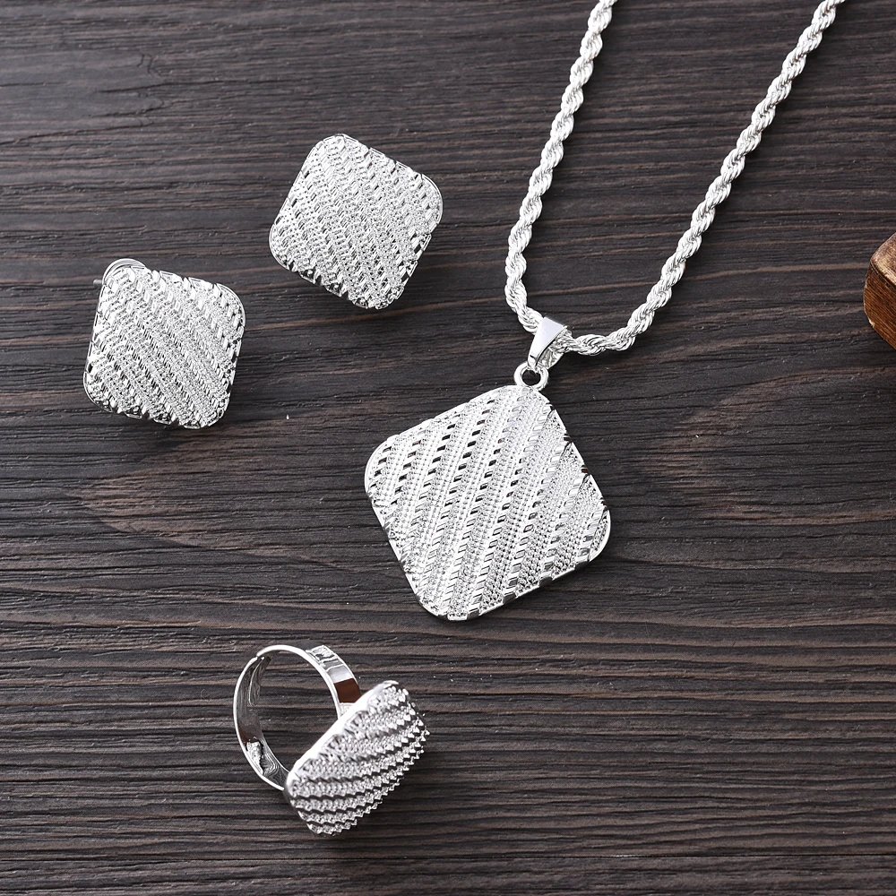 Silver Plated Ethiopian Classic Jewelry Set Ethiopia Gold Eritrea Dubai