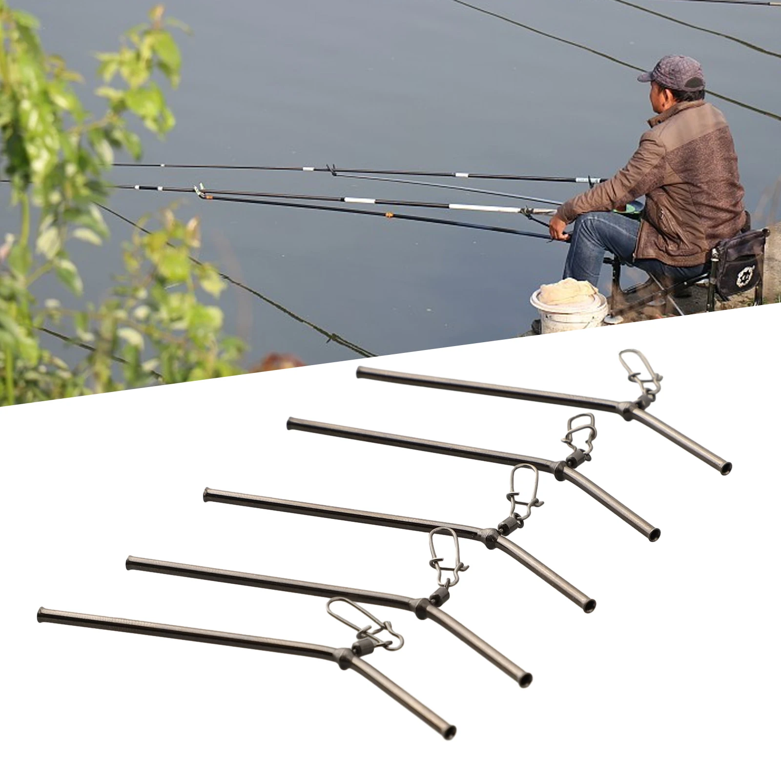 5 Stück Angel waage Anschlüsse 50mm 70mm 90mm kleine Art Messing rohr Fisch gerät Anti Tangle Pesca Iscas Werkzeuge Zubehör n e w – Detail 24