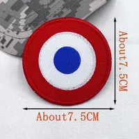 Вышитая нашивка на липучке с вышивкой французских ВВС, пришить военный значок с вышивкой — изображение 2