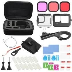 Sports Video Camera Accessories Action Camera Kit Frame Case Screen Protector Portable Carry Case Dive Filter for GoPro 9 10 11