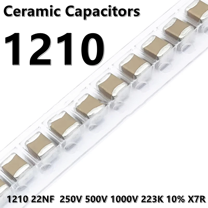 

(10 шт.) 1210 22NF 0,022 UF 250V 500V 1000V 223K 10% X7R 3225 SMD высокочастотные керамические конденсаторы