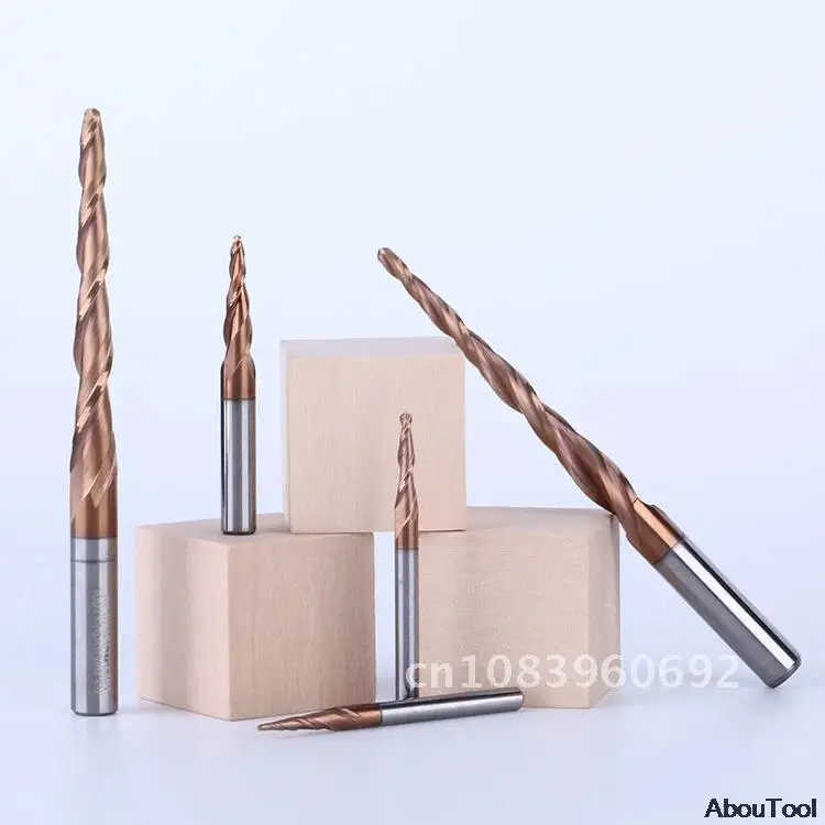 

Carving CNC Router Bits Tapered End Mills Solid Carbide Ball Nose Engraving Wood Metal Milling Cutters Drill Endmill