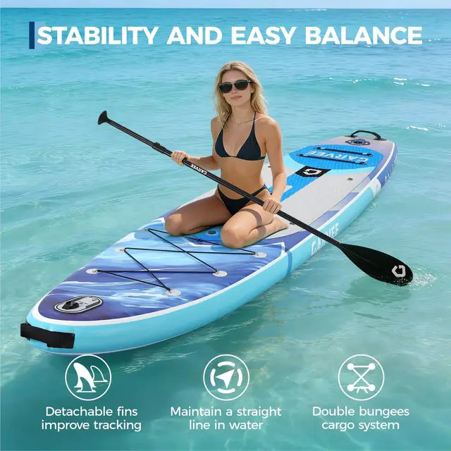 Inflatable Paddle Board,Inflatable Stand Up Paddle Boards with Premium SUP Accessories,450LB High Weight Capacity Wide