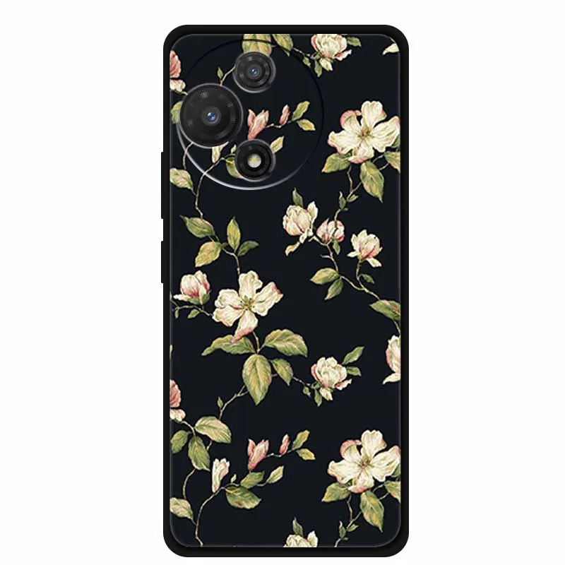 Black Soft Silicone TPU Phone Case with Cool Wolf Design - Shockproof and Protective Cover