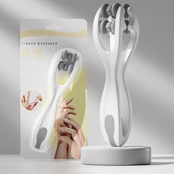 Portable Dual - Row Roller Finger Massager for Enhanced Relaxation & Blood Circulation (GRAY)