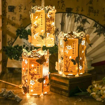 2025 Capodanno Festival di Primavera Lanterna del vento cinese Festival creativo Lanterna festiva portatile Ciondolo per atmosfera desktop 1