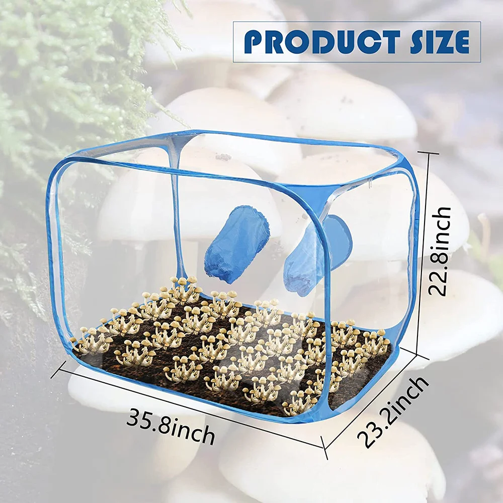 Mushroom Propagation Station Mushroom Grow Still Air Box Portable Mycology Fume Hood Propagation Stations Mushroom Grow Kit Growing Tent 35.5x23.5x23.5inch
