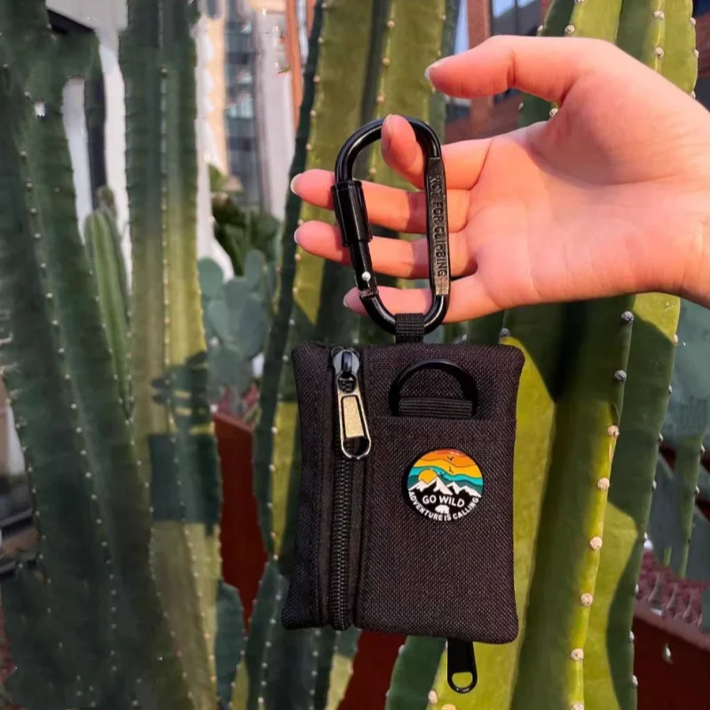 Mini Multifunctional Keychain Zipper Coin Purse Outdoor Sports Men's and Women's Bank Bus Card Bag