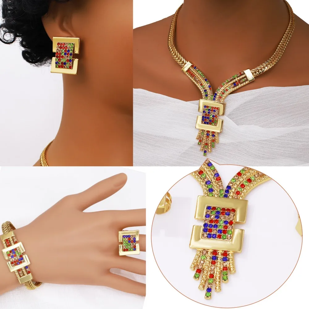GZJPEI طقم مجوهرات مطلية بالذهب الأفريقي دبي نيجير...