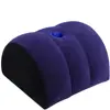 PVC Flocking Silicone Pillow Blue+Black Inflatable Inflatable Sex Pillow Triangle Cylinder Wedge Soft Relax Cushion 3
