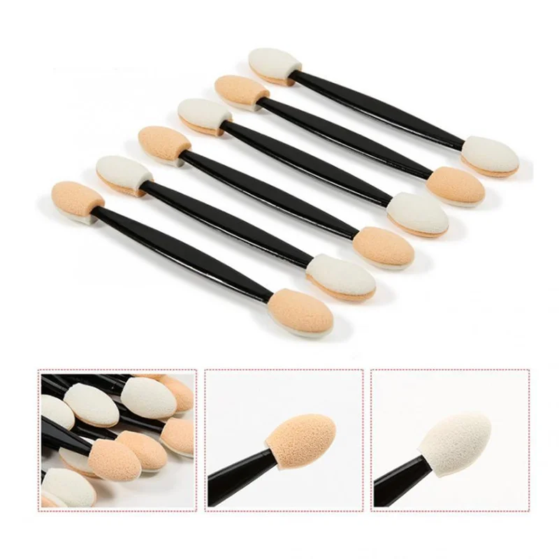 10/30/50/100Pcs Nail Powder Brushes Sponge Double Sided Applicator Mirror Chrome Pigment Easy Sponge Stick Cosmetic Makeup Tools