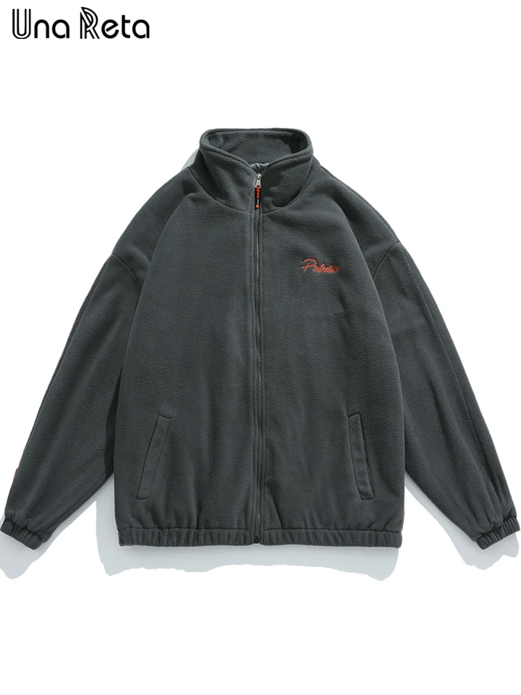 

Una Reta Tracksuits Sets Men Sweatshirt Fashion Hip-Hop Hoodies Casual Men Zipper Polar Fleece Harajuku One Piece Sweatshirts