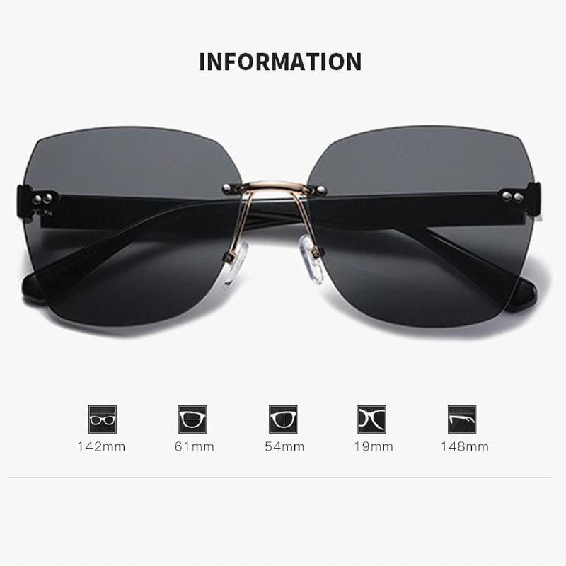 Women's Fashion Retro Frameless Anti-UV Sunglasses