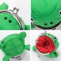 Novelty Adorable Anime Frog Wallet Coin Purse Key Chain Cute Plush Frog Cartoon Cosplay Purse for Women Bag Accessories 3