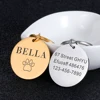 1 pc nice footprint Custom Text Laser Engraving Personalized Dog Tags Personalized Pet ID Tag For Pets 3