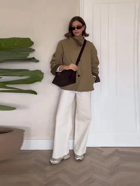 Veste double face à carreaux pour femme, col montant, simple boutonnage, élégante, coupe ample, chic et décontractée pour le printemps 1