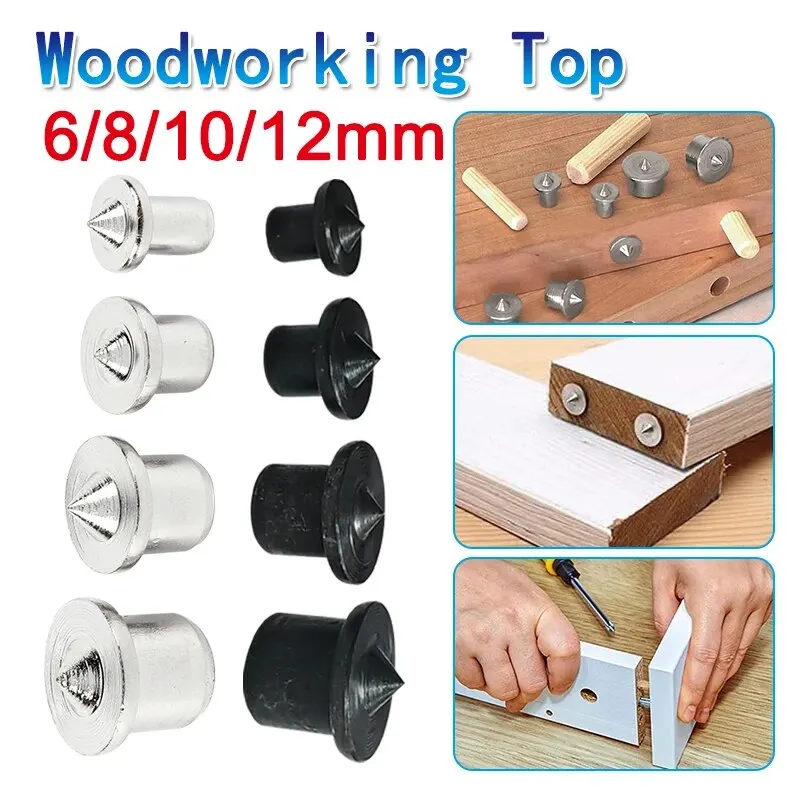 Panel Furniture Positioning Woodworking round Wooden Tenon Black Top DIY Silver Locator Wooden Pin Center Punch Tool Set 8pc woodworking tool set