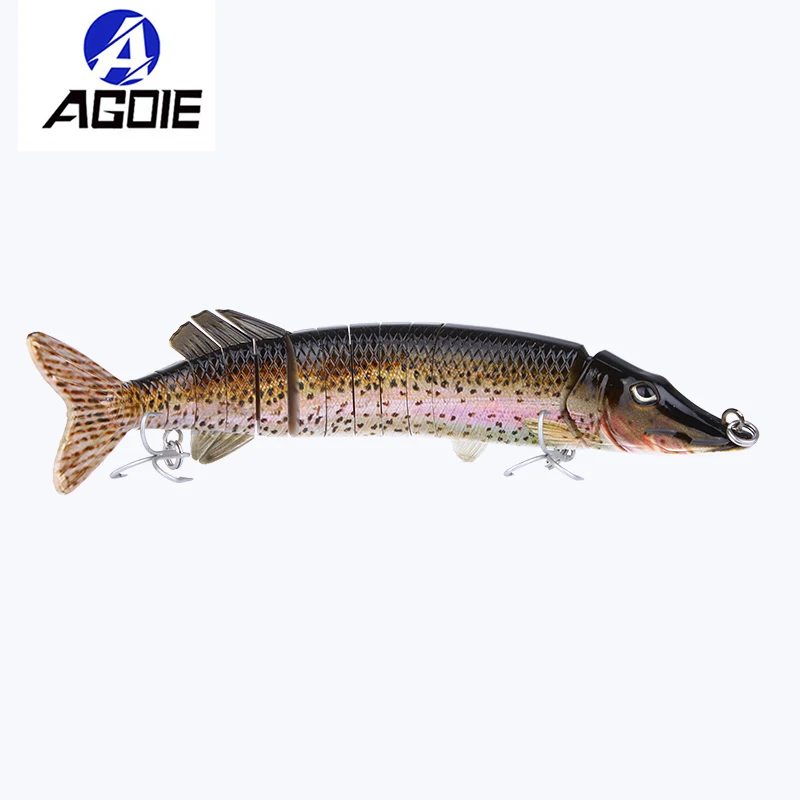 

Agoie 12inch Big Pike Artificial Fishing Lure Sinking Crankbait 218g 13 Segments Sea Fishing Tackle Lifelike Hard Bait Lures