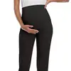 Maternity Trousers Summer New Pregnant Casual Loose Solid Color Belly Support Maternity Pants Elastic Waist Maternity Leggings 3