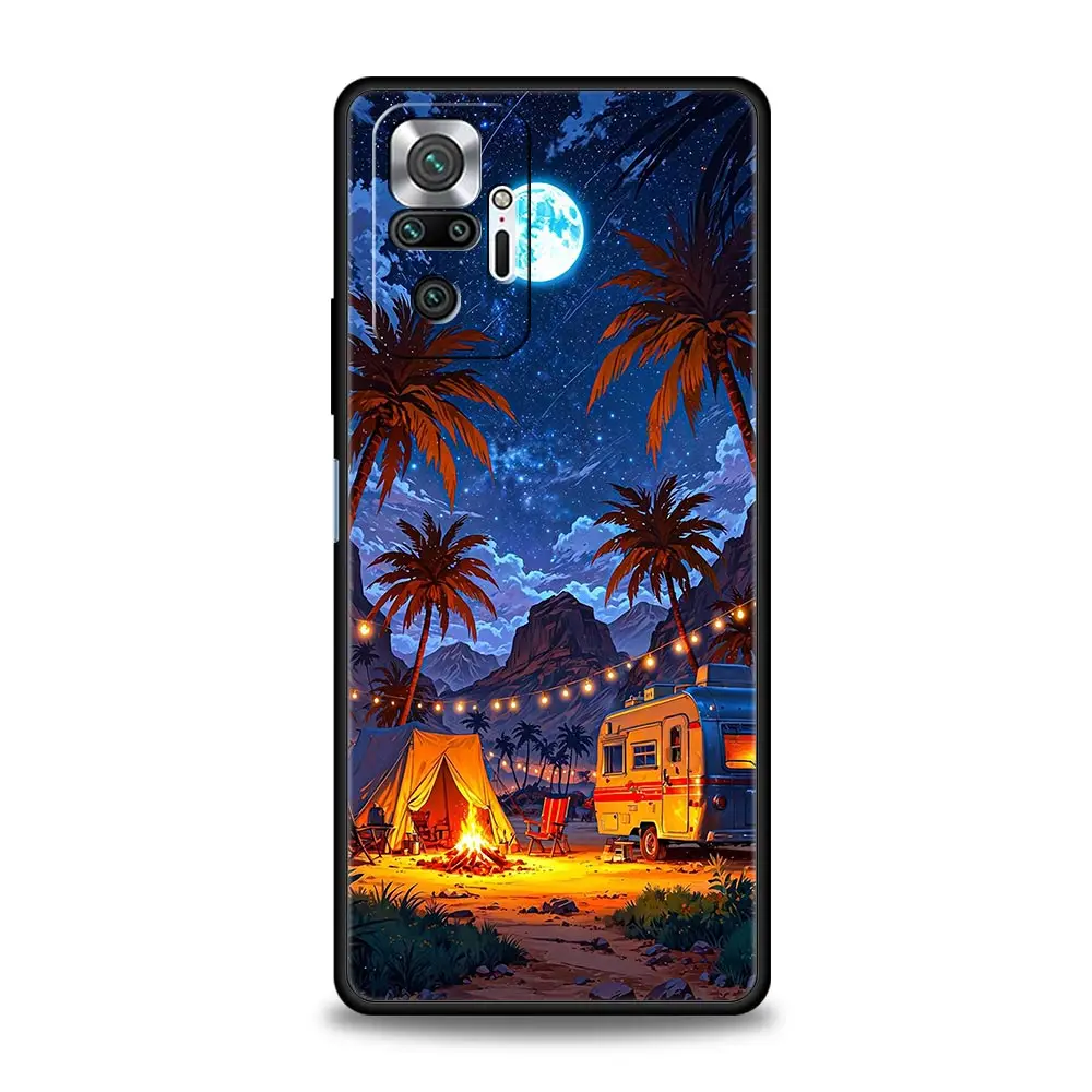 Soft TPU Phone Case with Landscape Art Design
