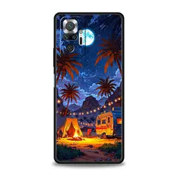 Soft TPU Phone Case with Landscape Art Design for Redmi 9 (A4)