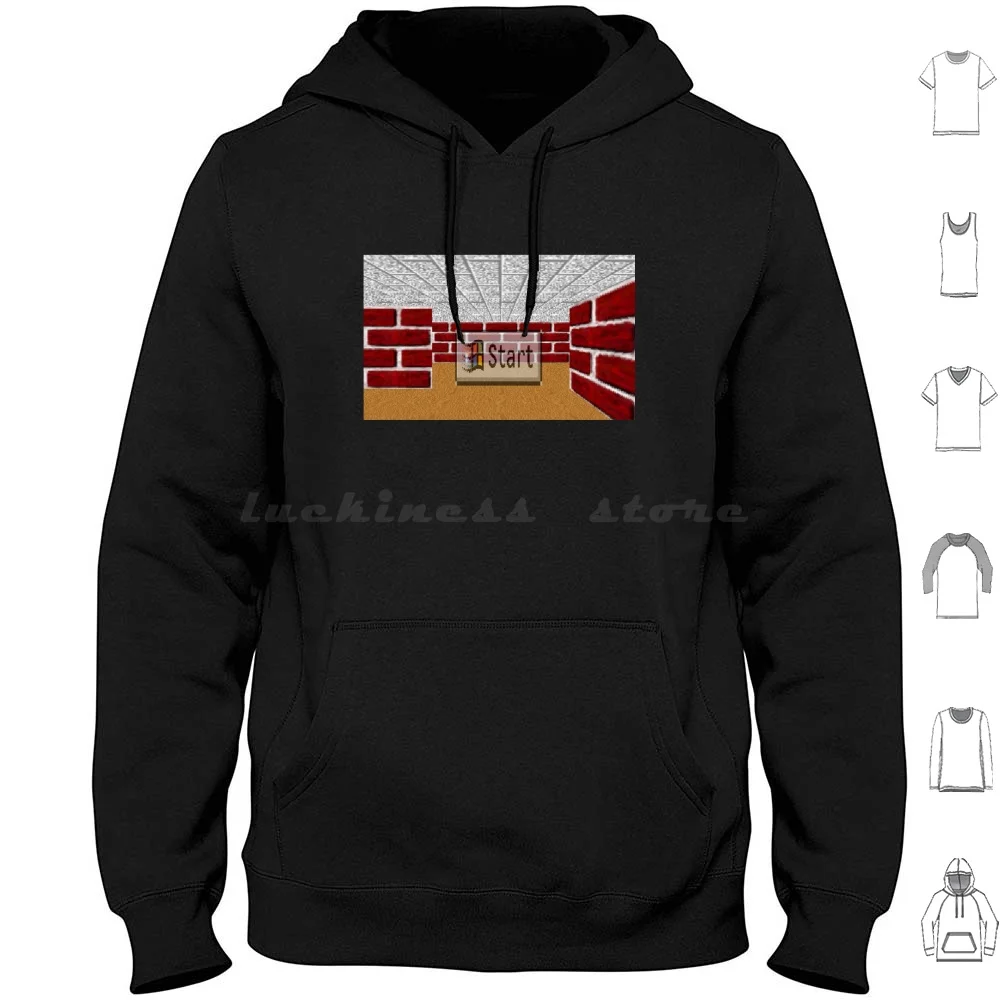 Microsoft Windows Maze Screensaver Felpa Con Cappuccio In Cotone Manica Lunga Microsoft Windows Windows 98 Windows 2000 98 2000 Pc